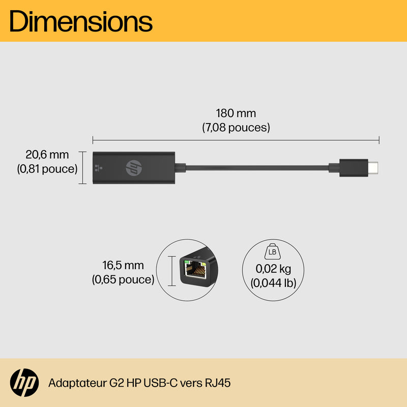 HP Adaptateur USB-C vers RJ45 G2