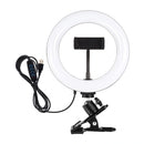 Puluz 20 cm Ring Light for Vlogging with Monitor Clip, Phone Holder, and Color Temperature Adjustment (Black)