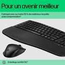 HP 680 Comfort Dual-Mode Keyboard and Mouse Combo clavier Souris incluse Maison RF sans fil + Bluetooth AZERTY Belge Noir