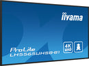 iiyama LH5565UHSB-B1 Kiosk-stijl 138,7 cm (54,6") LED-scherm, Wi-Fi, 800 cd/m², 4K Ultra HD, Zwart, Ingebouwde Android 11-processor, 24/7
