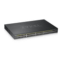 Zyxel GS1920-48HPV2 Géré Gigabit Ethernet (10/100/1000) Connexion Ethernet, supportant l'alimentation via ce port (PoE) Noir