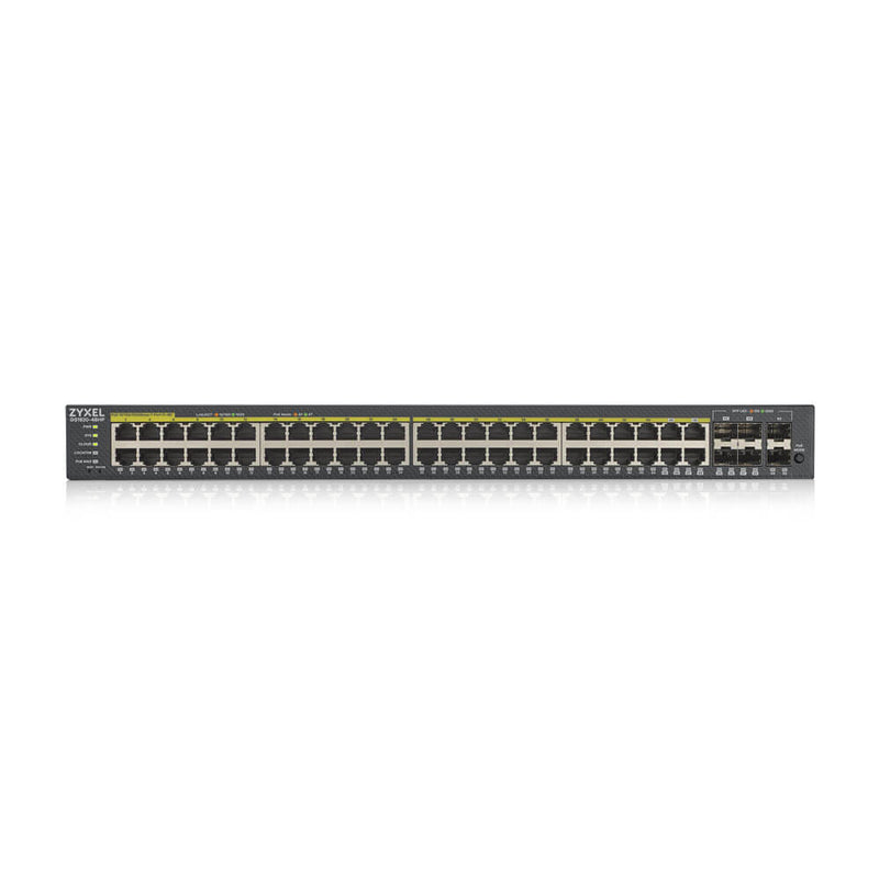 Zyxel GS1920-48HPV2 Géré Gigabit Ethernet (10/100/1000) Connexion Ethernet, supportant l'alimentation via ce port (PoE) Noir