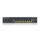 Zyxel GS1920-8HPV2 Géré Gigabit Ethernet (10/100/1000) Connexion Ethernet, supportant l'alimentation via ce port (PoE) Noir