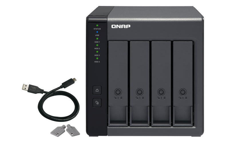 QNAP TR-004 Opslagschijfbehuizing Harde schijf/SSD-behuizing Zwart 2,5/3,5"