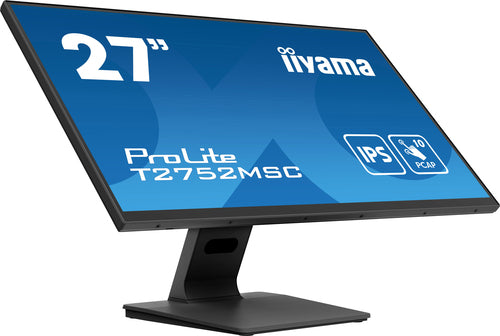 iiyama ProLite T2752MSC-B1 27" (68,6 cm) PC-flatpanelmonitor, 1920 x 1080 pixels Full HD LED-touchscreen, zwart