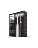 Philips 3100 series HX3675/15 2x Brosses à dents électriques - Noire/Rose