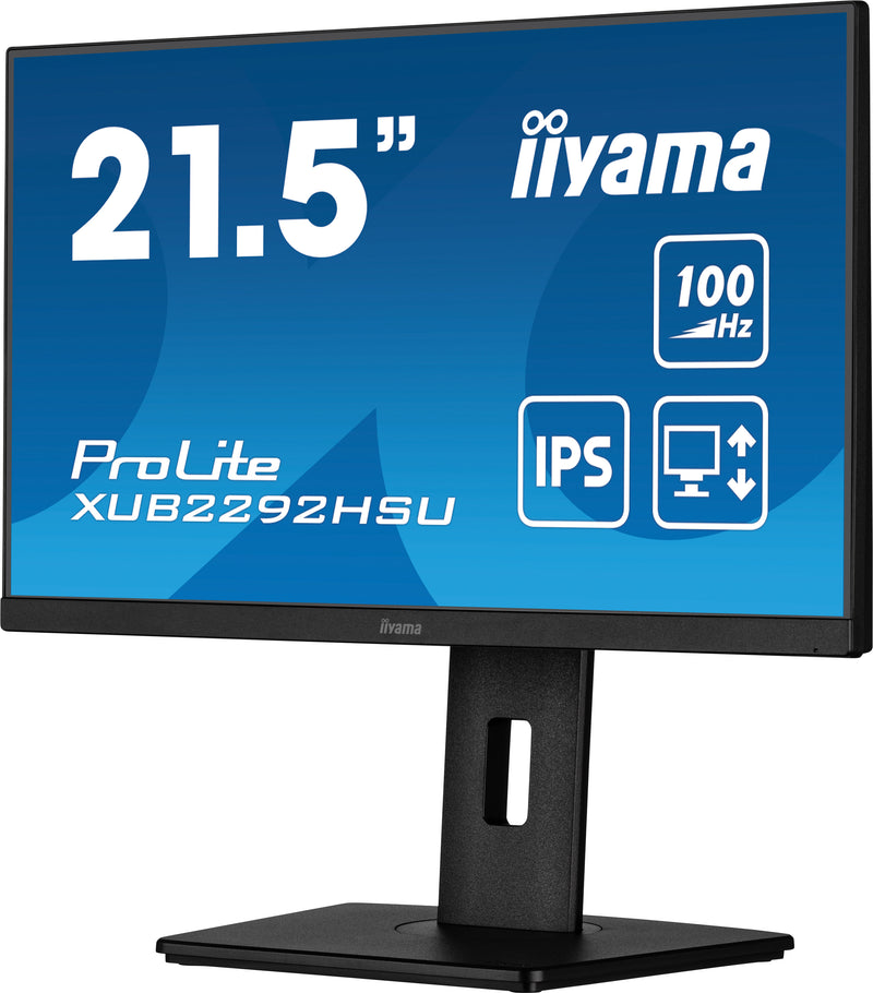iiyama ProLite XUB2292HSU-B6 21,5" (54,6 cm) PC-flatpanelmonitor, 1920 x 1080 pixels, Full HD LED, zwart