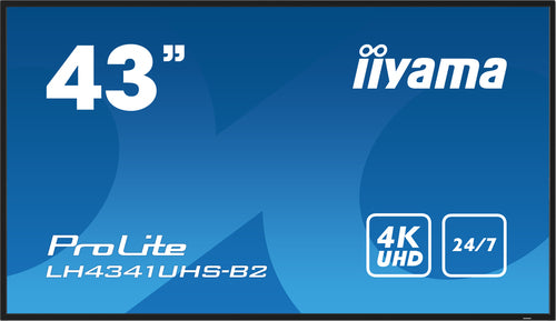 iiyama LH4341UHS-B2 108 cm (42,5") LCD Dynamisch display 500 cd/m² 4K Ultra HD Geïntegreerde Android 8.0-processor 24/7