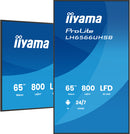 iiyama LH6566UHSB-B1AG Écran d'affichage dynamique Écran plat de signalisation numérique 165,1 cm (65") LCD Wifi 800 cd/m² 4K Ultra HD Noir Intégré dans le processeur Android 24/7