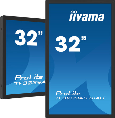 iiyama TF3239AS-B1AG 80 cm (31,5") LED Digital Signage Flat Panel Display, 500 cd/m², Full HD, Zwart, Touchscreen, Geïntegreerde Android-processor, 24/7