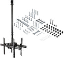StarTech.com Dual TV Ceiling Mount - Back-to-Back Dual Screen Suspended Mount with Adjustable Telescopic Pole - Tilt/Swivel/Rotate - VESA Mount for 32"-75" Screens