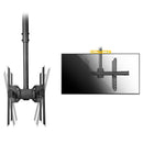 StarTech.com Dual TV Ceiling Mount - Back-to-Back Dual Screen Suspended Mount with Adjustable Telescopic Pole - Tilt/Swivel/Rotate - VESA Mount for 32"-75" Screens