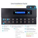 StarTech.com Standalone USB-duplicator en -wisser voor 1 tot 15 flashdrives, multi-USB-kopieerapparaat, systeem- en bestandskopie, sector-voor-sector kopiëren, 1,5 GB/min, 3-pass wissen, LCD-scherm