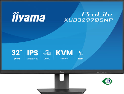 iiyama ProLite XUB3297QSNP-B1 écran plat de PC 81,3 cm (32") 2560 x 1440 pixels Quad HD LED Noir