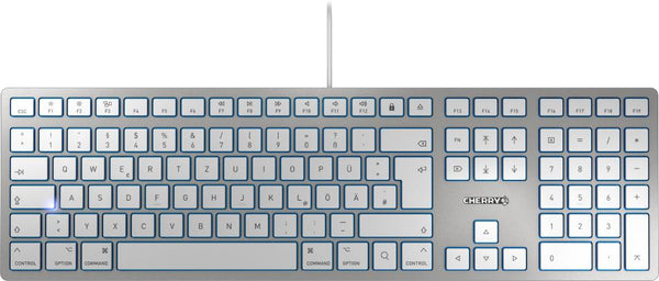 CHERRY KC 6000 SLIM FOR MAC clavier Bureau USB QWERTY Anglais américain Argent