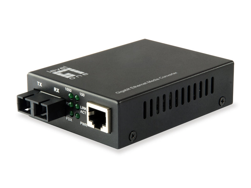LevelOne GVT-2002 convertisseur de support réseau 1000 Mbit/s 1310 nm Monomode Noir
