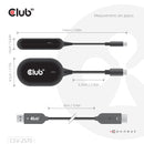 CLUB3D CSV-2570 extension audio/video Émetteur et récepteur AV Noir