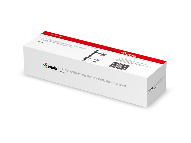 Equip 17"-32" scharnierende monitor bureausteun, zwart