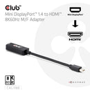 CLUB3D CAC-1188 câble vidéo et adaptateur 0,09 m Mini DisplayPort HDMI Noir