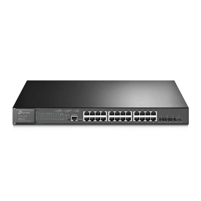 TP-Link JetStream TL-SG3428XMP Managed L2+ Gigabit Ethernet (10/100/1000) Network Switch, Ethernet Connection, Supports Power over Ethernet (PoE), 1U, Black
