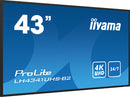 iiyama LH4341UHS-B2 108 cm (42,5") LCD Dynamisch display 500 cd/m² 4K Ultra HD Geïntegreerde Android 8.0-processor 24/7