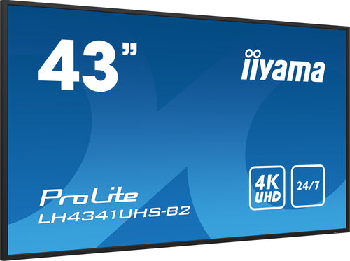 iiyama LH4341UHS-B2 108 cm (42,5") LCD Dynamisch display 500 cd/m² 4K Ultra HD Geïntegreerde Android 8.0-processor 24/7