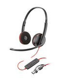 HP Poly Micro-casque stéréo USB-C noir Poly Blackwire 3220 + adaptateur USB-C/A (vlot)