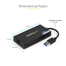 StarTech.com Adaptateur vidéo multi-écrans USB 3.0 vers HDMI - Carte graphique externe certifié DisplayLink - Ultra HD 4k