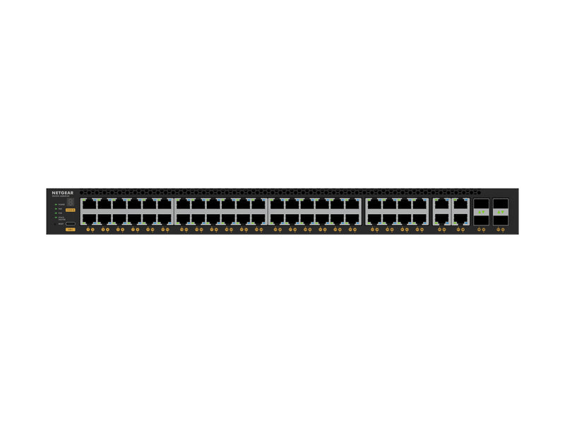 NETGEAR M4350-44M4X4V Géré L3 2.5G Ethernet (100/1000/2500) Connexion Ethernet, supportant l'alimentation via ce port (PoE) 1U Noir