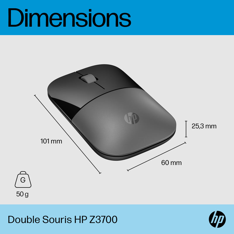HP Dual Mode Mouse Z3700 Silver