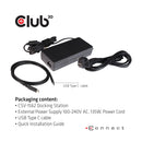 CLUB3D CSV-1562 station d'accueil USB 3.2 Gen 1 (3.1 Gen 1) Type-C Noir