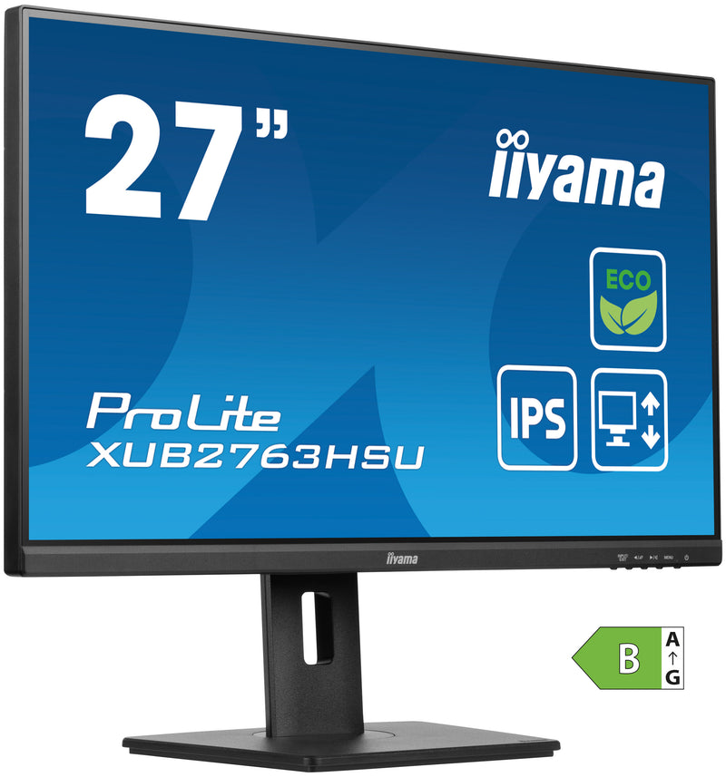 iiyama ProLite XUB2763HSU-B1 27" (68,6 cm) PC-flatpanelmonitor, 1920 x 1080 pixels, Full HD LED, zwart
