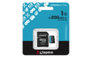 Kingston Technology Carte microSDXC Canvas Go Plus Gen4 200 Mo/s A2 U3 V30 1 To + adaptateur