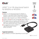 CLUB3D CSV-1384 commutateur écran, clavier et souris Noir