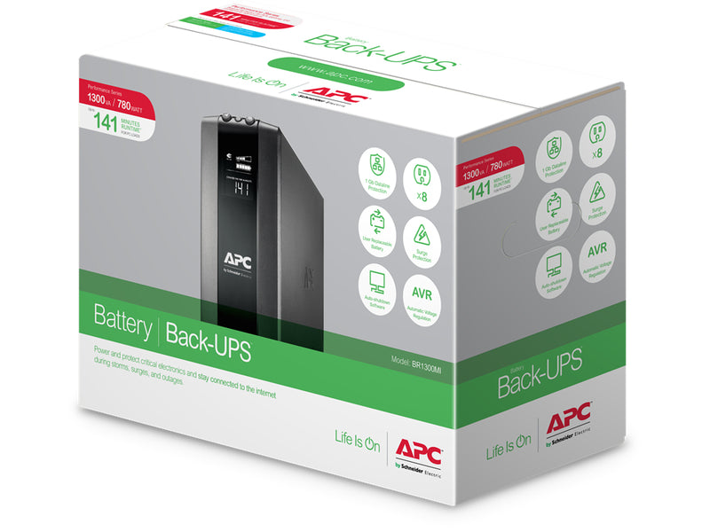APC Back UPS Pro BR 1300VA - 8 IEC - AVR - LCD-interface