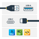 StarTech.com Câble de Charge USB-A vers USB-C de 1m, USB 5Gbps, Charge et Synchronisation, 3A, USB 3.0 - Cordon de Charge USB