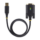 StarTech.com Adaptateur USB vers Série de 3m - COM Rétention, Câble Adaptateur/Convertisseur USB RS232, Vis/Écrous Interchangeables, USB-A vers DB9 RS232, FTDI IC, Protection ESD, Windows/macOS/Linux