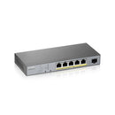 Zyxel GS1350-6HP-EU0101F commutateur réseau Géré L2 Gigabit Ethernet (10/100/1000) Connexion Ethernet, supportant l'alimentation via ce port (PoE) Gris