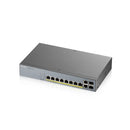 Zyxel GS1350-12HP-EU0101F Gigabit Ethernet (10/100/1000) beheerde L2-netwerkswitch, Ethernet-verbinding, ondersteunt Power over Ethernet (PoE), grijs