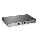 Zyxel GS1350-26HP-EU0101F Gigabit Ethernet (10/100/1000) beheerde L2-netwerkswitch, Ethernet-verbinding, ondersteunt Power over Ethernet (PoE), grijs
