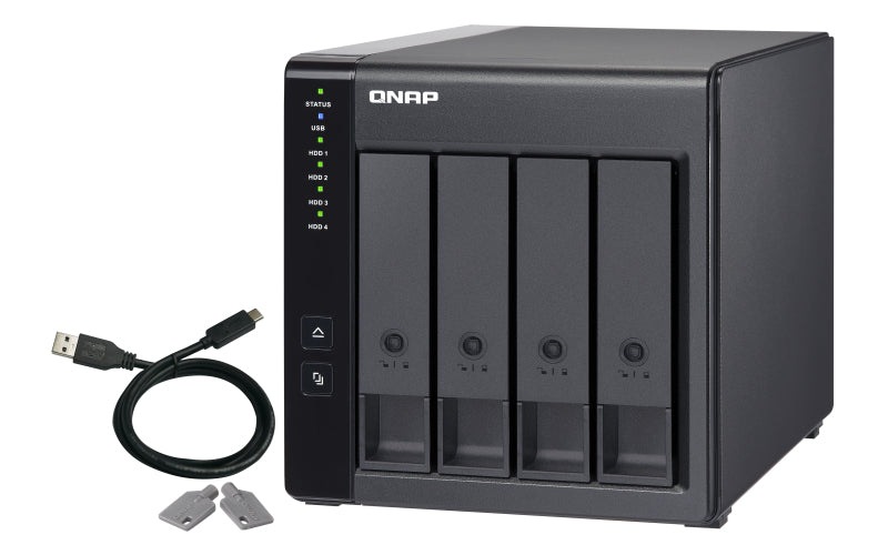 QNAP TR-004 Opslagschijfbehuizing Harde schijf/SSD-behuizing Zwart 2,5/3,5"