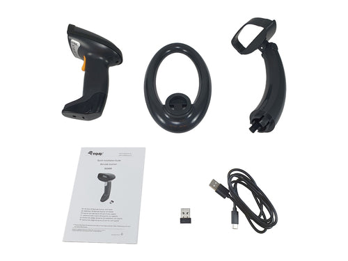 Equip 351029 Barcodescanner, draagbare 1D/2D CMOS-barcodescanner, zwart