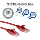ACT DC9552 câble de réseau Rouge 0,25 m Cat6 U/UTP (UTP)