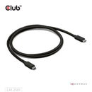 CLUB3D CAC-2501 Câble Thunderbolt 1 m 120 Gbit/s Noir