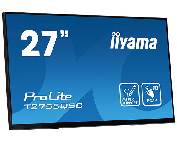 iiyama ProLite T2755QSC-B1 écran plat de PC 68,6 cm (27") 2560 x 1440 pixels Quad HD LCD Écran tactile Noir