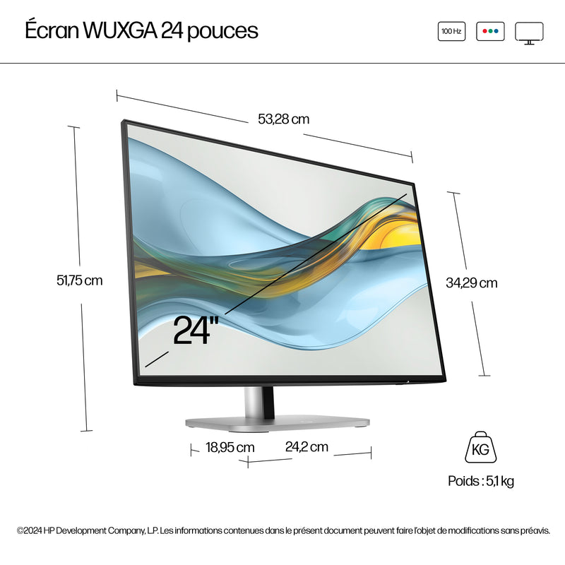 HP Series 5 Écran WUXGA 24 pouces Pro - 524pn