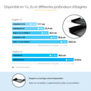 StarTech.com Etagère cantilever ventilée pour rack de serveur universel 2U 16 pouces - Etagère d'armoire serveur fixe - 22 kg