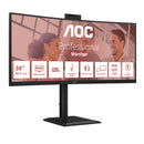 AOC E4 CU34E4CW écran plat de PC 86,4 cm (34") 3440 x 1440 pixels UltraWide Quad HD LED Noir