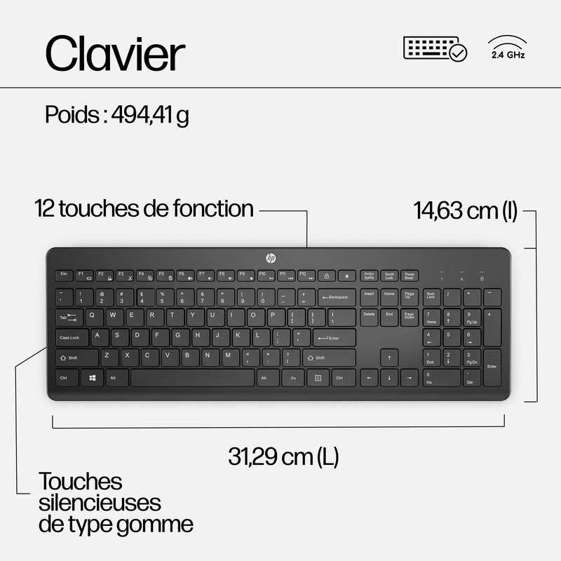 HP Wireless Keyboard and Mouse Combo 230