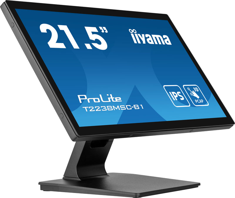 iiyama ProLite T2238MSC-B1 21,5" (54,6 cm) PC-flatpanelmonitor, 1920 x 1080 pixels Full HD LED-touchscreen, zwart
